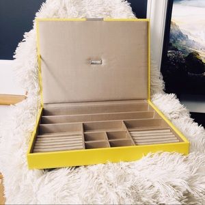 Wolf Designs yellow stackable jewelry box